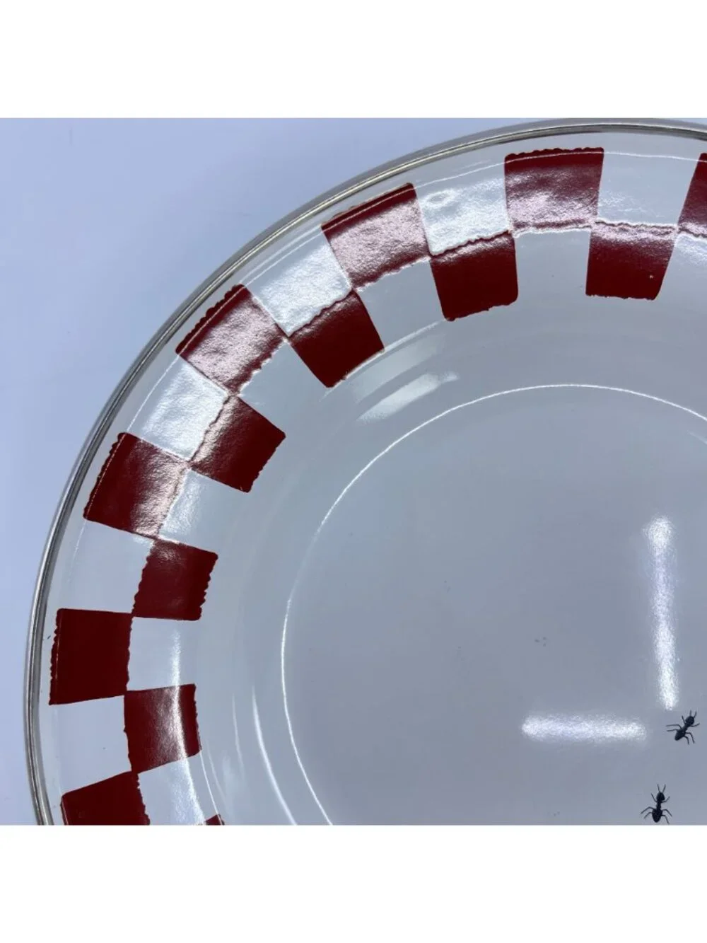 vintage golden rabbit ii red checkered enamelware bowls set of 4 1999
